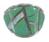 Southwest Opal And Turquoise Silver Ring Size 5-1/4 EX44712