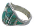 Opal And Turquoise Inlay Silver Ring Size 6 EX44713