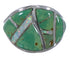 Genuine Sterling Silver Turquoise And Opal Ring Size 6-1/2 EX44715