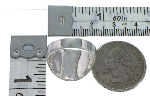 Genuine Sterling Silver Turquoise And Opal Ring Size 6-1/2 EX44715