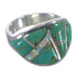 Southwestern Turquoise And Opal Silver Ring Size 8-1/2 EX44719