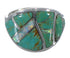 Southwest Turquoise And Opal Silver Ring Size 5-1/2 EX44718