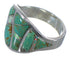Southwest Turquoise And Opal Silver Ring Size 5-1/2 EX44718