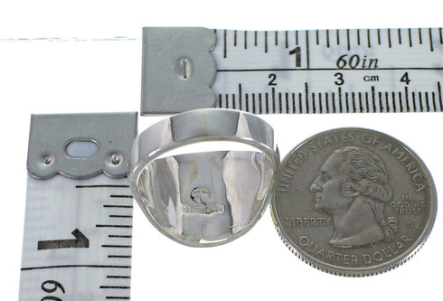 Southwest Turquoise And Opal Silver Ring Size 5-1/2 EX44718