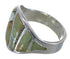 Sterling Silver Turquoise And Opal Inlay Ring Size 6-3/4 EX44731