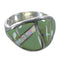 Turquoise And Opal Inlay Silver Ring Size 8 EX44734