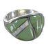 Turquoise And Opal Genuine Sterling Silver Ring Size 7-3/4 EX44733