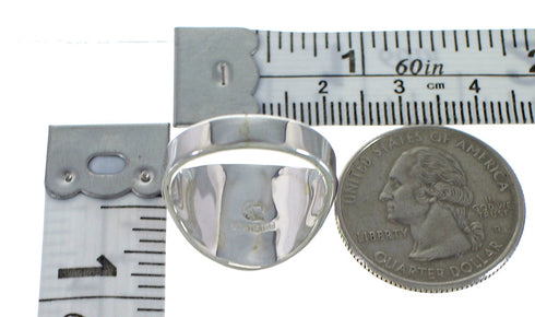 Magenta Turquoise And Opal Sterling Silver Ring Size 5-1/2 EX44759