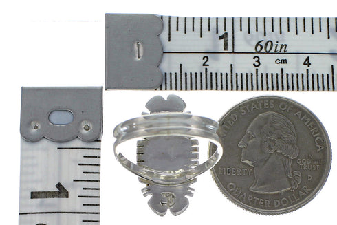 Genuine Sterling Silver Turquoise And Opal Ring Size 6-3/4 AX52603