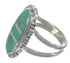 Southwest Turquoise Opal Inlay Silver Ring Size 7-1/4 AX52729
