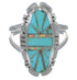 Opal Turquoise Genuine Sterling Silver Jewelry Ring Size 6-3/4 AX52811