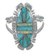 Turquoise And Opal Silver Southwest Ring Size 6-1/2 AX52829