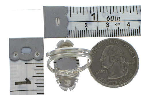 Silver Magenta Turquoise And Opal Ring Size 7-1/4 AX52916