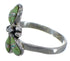 Turquoise And Opal Inlay Dragonfly Silver Ring Size 7 EX44617