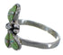 Silver Turquoise And Opal Inlay Dragonfly Ring Size 7-3/4 EX44618