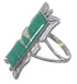 Opal And Turquoise Silver Southwestern Ring Size 5-1/4 AX53674
