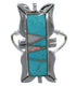 Opal And Turquoise Inlay Silver Ring Size 6-1/4 AX53832