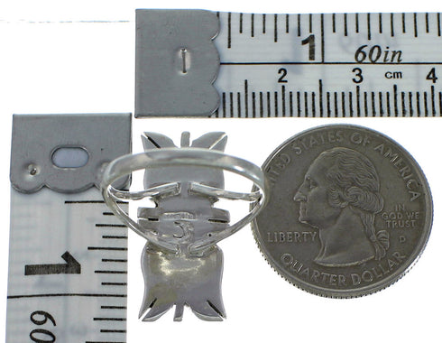 Lapis And Opal Inlay Sterling Silver Ring Size 7 AX53892