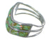 Opal And Turquoise Southwest Silver Ring Size 8-3/4 AX53932