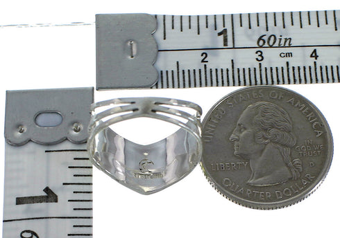 Opal And Turquoise Southwestern Sterling Silver Ring Size 6-1/4 AX53930