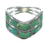 Turquoise And Opal Inlay Authentic Sterling Silver Ring Size 6-3/4 AX53939