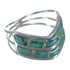 Opal And Turquoise Inlay Southwestern Silver Ring Size 6-3/4 AX53961