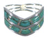 Opal And Turquoise Inlay Southwestern Silver Ring Size 6-3/4 AX53961