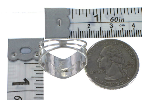 Opal And Turquoise Southwestern Silver Ring Size 8-1/4 AX53960