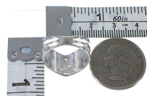 Sterling Silver Turquoise And Opal Jewelry Ring Size 7-1/2 AX53994