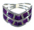 Silver Southwestern Opal And Magenta Turquoise Ring Size 7-3/4 AX54022