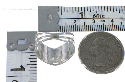 Silver Magenta Turquoise And Opal Jewelry Ring Size 8-1/4 AX54015