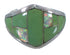 Turquoise And Opal Sterling Silver Jewelry Ring Size 7-1/4 AX52303