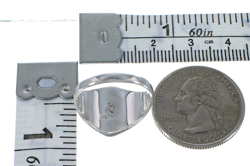 Turquoise And Opal Sterling Silver Jewelry Ring Size 7-1/4 AX52303