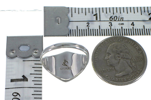 Southwest Silver Opal And Turquoise Ring Size 7-3/4 AX52384