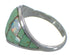 Southwest Sterling Silver Opal And Turquoise Inlay Ring Size 6-1/2 AX52388