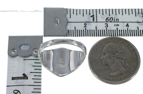 Silver Southwestern Turquoise And Opal Ring Size 6-1/2 AX52408