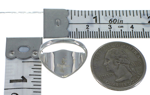 Multicolor Southwest Sterling Silver Jewelry Ring Size 7-1/2 AX52503