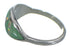 Turquoise And Opal Southwestern Silver Ring Size 4-3/4 AX52049