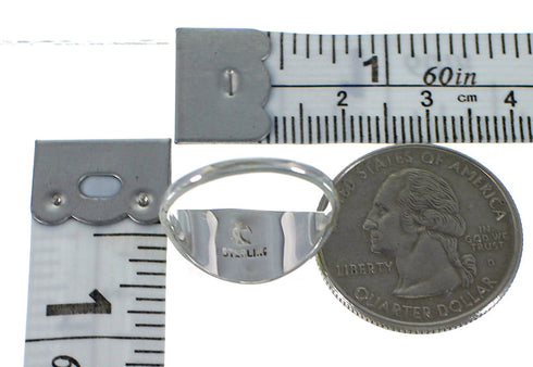 Authentic Sterling Silver Jewelry Opal And Turquoise Ring Size 6-3/4 AX52125