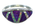 Magenta Turquoise Opal Inlay Silver Jewelry Ring Size 5-3/4 AX52255