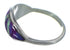 Magenta Turquoise And Opal Sterling Silver Ring Size 6-3/4 AX52247
