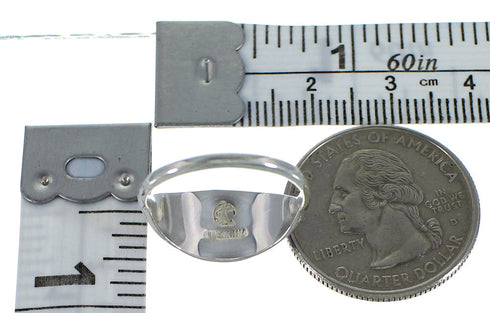 Magenta Turquoise Opal Inlay Silver Jewelry Ring Size 5-3/4 AX52255