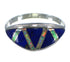 Silver Lapis And Opal Inlay Ring Size 5-1/4 AX52269