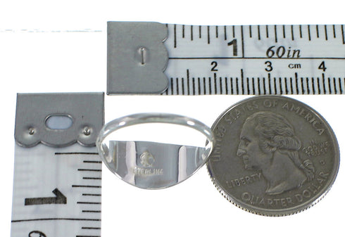 Silver Lapis And Opal Inlay Ring Size 5-1/4 AX52269