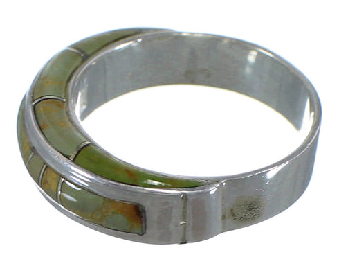 Genuine Sterling Silver Turquoise Ring Size 7-3/4 EX42188