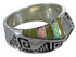 Turquoise Opal Water Wave Southwest Silver Ring Size 5-1/4 EX56541
