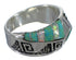 Silver Water Wave Turquoise And Opal Inlay Ring Size 5-3/4 EX56585
