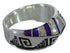 Magenta Turquoise And Opal Inlay Water Wave Silver Ring Size 6 EX56617