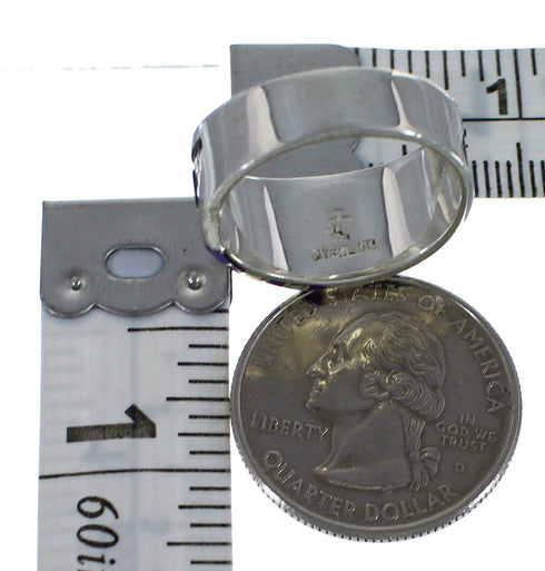 Magenta Turquoise Opal Sterling Silver Water Wave Ring Size 7 EX56620