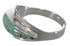 Turquoise And Opal Sterling Silver Ring Size 6-3/4 EX44516